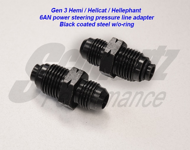Gen III Hemi & Hellcat Power Steering Pump Adapter 6AN - Schwartz  Performance